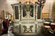 This is a very nice carved wood continental piece of furniture