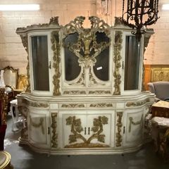 Old beautiful carved wood sideboard