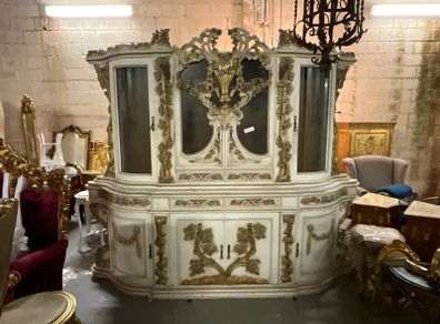 Old beautiful carved wood sideboard