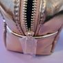 Space NK Bronze Metallic Soft Faux Leather Makeup Bag Image 4