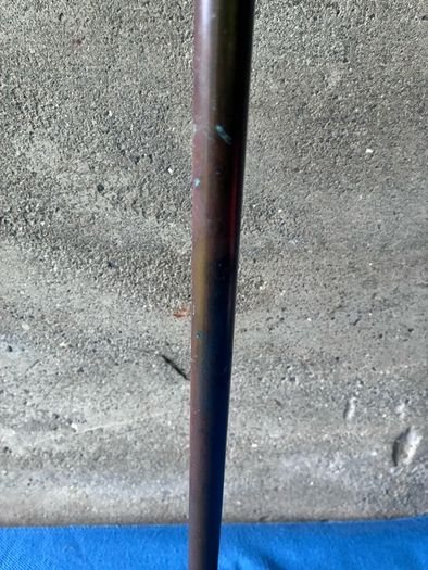 Unusual antique copper companion set holder