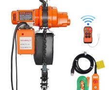 Electric Chain Hoist Single Phase Crane Hoist 997.9 kg Load 609.6 cm Lifting