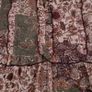 Zara Green Brown Earth Tone Patchwork Floral Long Sleeve Boho Tunic Mini Dress Size L Image 4