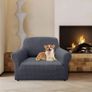 Brand New Granbest Stylish Rhombus Thick Armchair Cover High Stretch Chair Cover 1 Seater Couch Cover for Kids Pets Living Room (1 Seater, Gray) Image 2