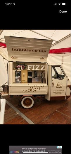 Stunning Piaggio Ape Prosecco Truck