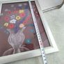 Lovely framed coloured chalk still life flower vase Image 3