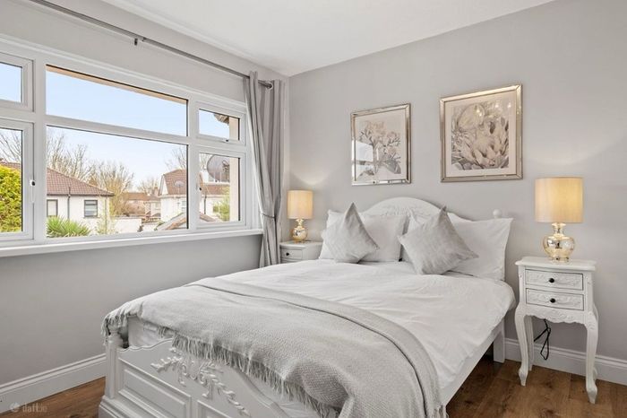 Elegant French-Style White Wooden Double Bed Frame