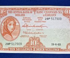 Ireland 1963 10/ Shilling Lady Lavery