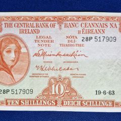 Ireland 1963 10/ Shilling Lady Lavery