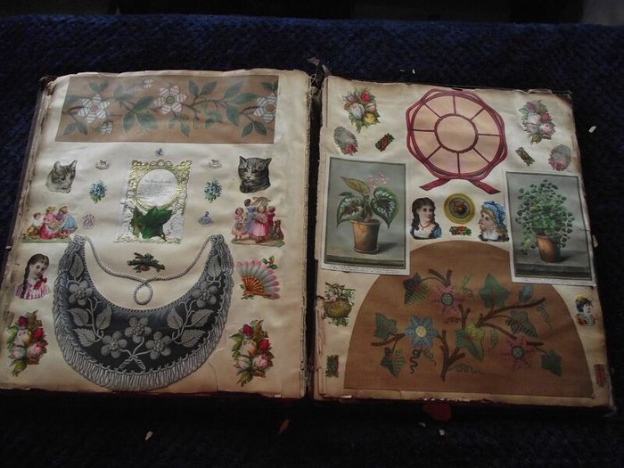 Victorian/Edwardian Album of colourful scraps - Circa 1890's/1900's