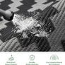 Outdoor Rug Garden Rugs Waterproof Reversible Recycled Outdoor Carpet Washable UV Resistant Modern Area Rugs for Patios, Picnic, Backyard, 240 by  300cm, Black & Grey Image 6