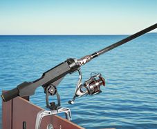 Fishing rod holder for boat