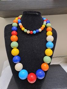 Vintage Colourful Retro Statement Necklace