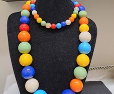 Vintage Colourful Retro Statement Necklace