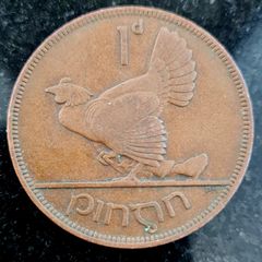 1931 Ireland 1d Penny coin