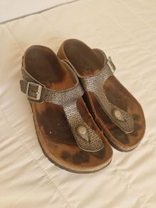 Birkenstock sandals - silver pattern
