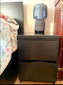 2 bedside table with glass top