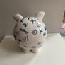 Extra Large ceramic piggy Bank featuring transportation and road signs Image 5