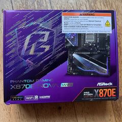ASRock X870 Nova WiFi AM5 Flagship Motherboard | AMD Ryzen 9000/8000/7000 | DDR5 8400+ (OC) | Dual USB4 | PCIe 5.0 | WiFi 7 | 18+2+1 Power Phase | 5GbE LAN