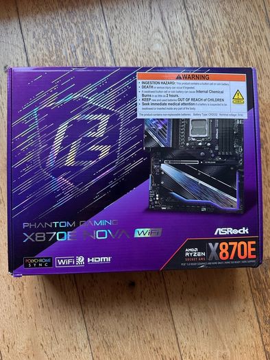 ASRock X870 Nova WiFi AM5 Flagship Motherboard | AMD Ryzen 9000/8000/7000 | DDR5 8400+ (OC) | Dual USB4 | PCIe 5.0 | WiFi 7 | 18+2+1 Power Phase | 5GbE LAN
