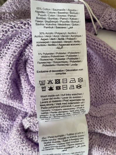 Vila pastel Lilac v neck top size 14 - New