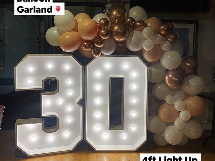4ft light up number
