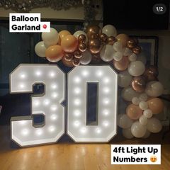 4ft light up number
