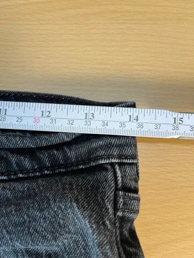 Levis Premium Ribcage Straight Ankle Womens Jeans W28 L25 Black Denim Button Fly