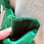 New forest green velvet oversized counter stool bow with exaggerated length Image 7