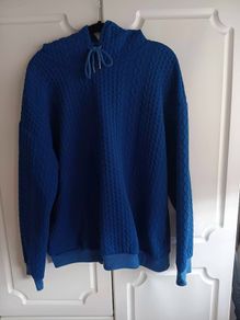 Royal blue long-sleeve hoodie