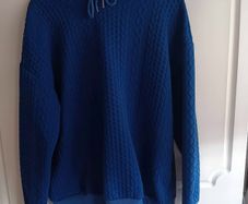 Royal blue long-sleeve hoodie