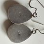 Vintage solid 925 sterling silver abalone shell drop earrings. Image 3