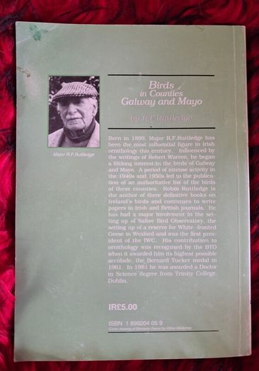 Birds in Counties Galway & Mayo/ R. F. Routledge / revised edition/ 1994