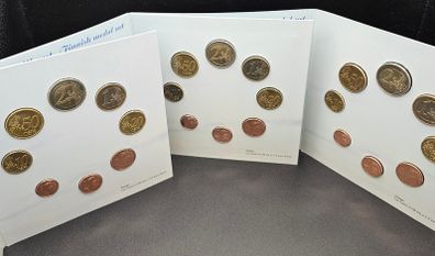 Finland Euro Coin Set 1999 2000 2001 Mint Of Finland Presentation Pack