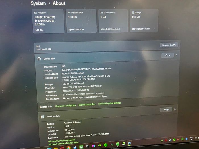 Msi Gs65 Stealth Rtx 2080 I7-8750h 1tb 15.6''
