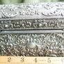Antiqued Silver Plated Chest Jewelry Box Image 8
