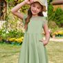 Brand New Girls' Ruffled Princess Party Dress A-Line Mesh - Light Green 160. Image 3