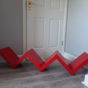 Red bookcase