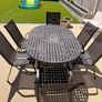 Outdoor Cast Iron Patio Table + 6 Chairs Set Image 2