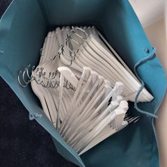 White wooden hangers