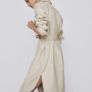 Zara cream faux leather coat / dress Image 2