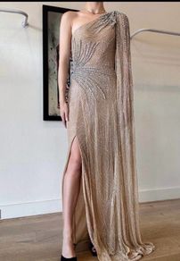 Rachel Gilbert Beaded Gown UK12