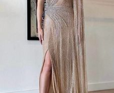 Rachel Gilbert Beaded Gown UK12