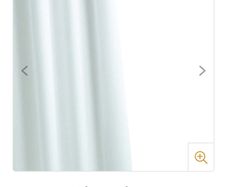 Almost new shower curtain, rail and rings