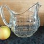 Large Pressed Heavy Glass Pitcher Jug. Image 2