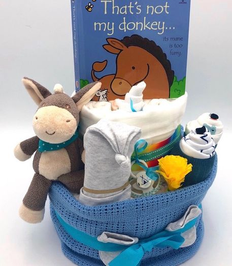 Nappy Cake Donkey 2 Tier Blue(Baby Shover)