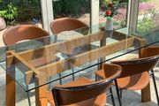 glass table 4 chairs