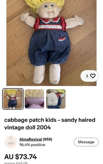 Vintage cabbage doll