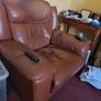 Dark Brown Leather electric reclining Armchair Image 3