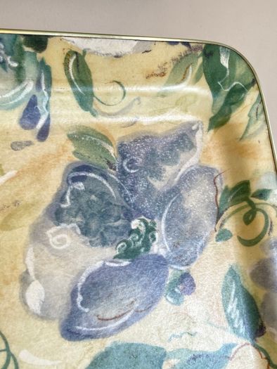 Retro Arnold Designs Floral Fiberglass Large Tray